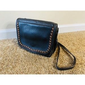 VINTAGE Sibyl's Collection Circle Y Texas Brown Leather Crossbody Purse -#A74